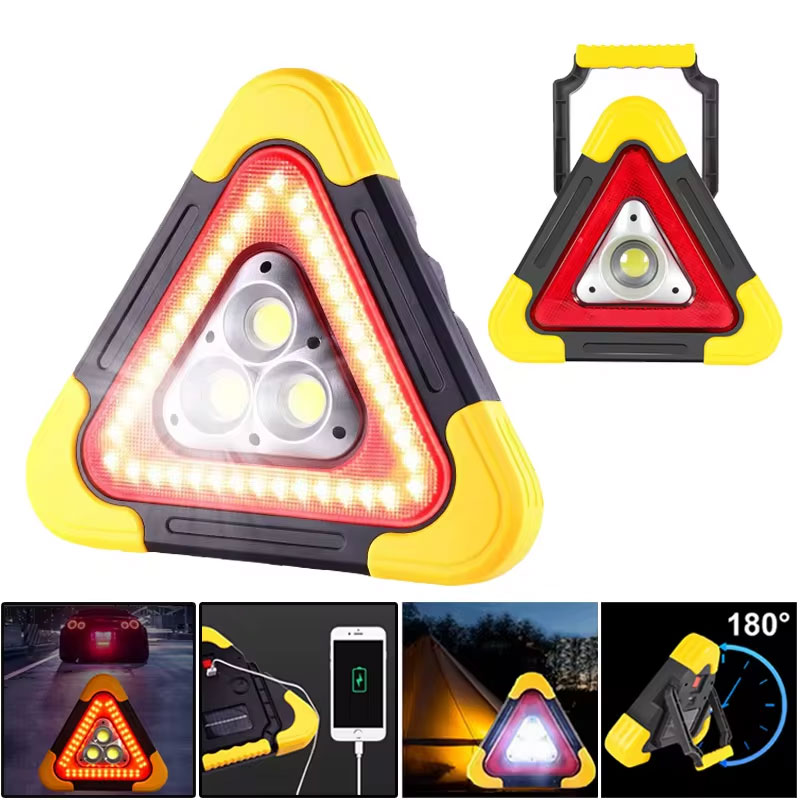 3 で 1 ソーラー緊急三角警告灯安全緊急故障警報ランプポータブルソーラーライトキャンプ Workin
