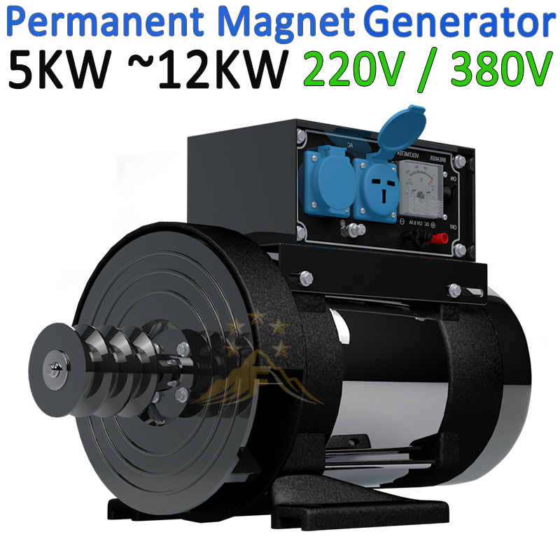 リアルパワー PMG 10000 ワット永久磁石発電機 AC 220V 240V 380V 6KW 8000W 12KW 5000W オルタネータ WITH コントローラ