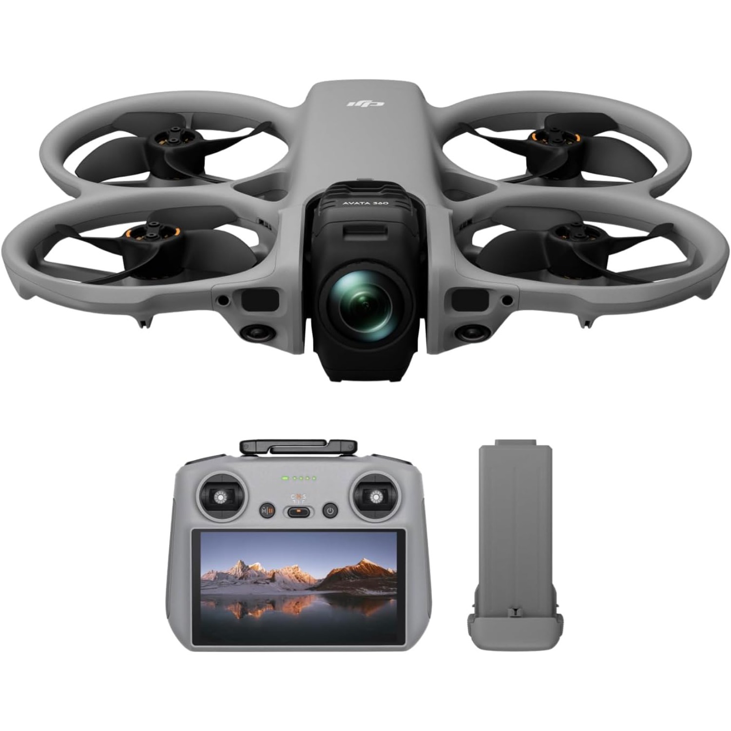 DJI Avata 360 ドローン、RC 2、8K 360° カメラ、1 インチセンサー、FPV 空撮、内蔵スクリーンコントローラー、プロペラガード付き