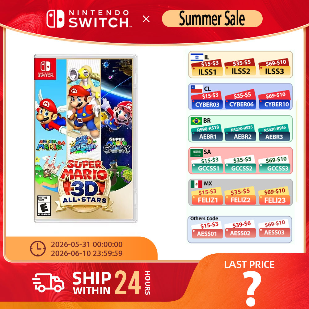 Nintendo Switch - スーパーマリオ 3D オールスターコレクション - 4.5GB アドベンチャーアクションゲームカード