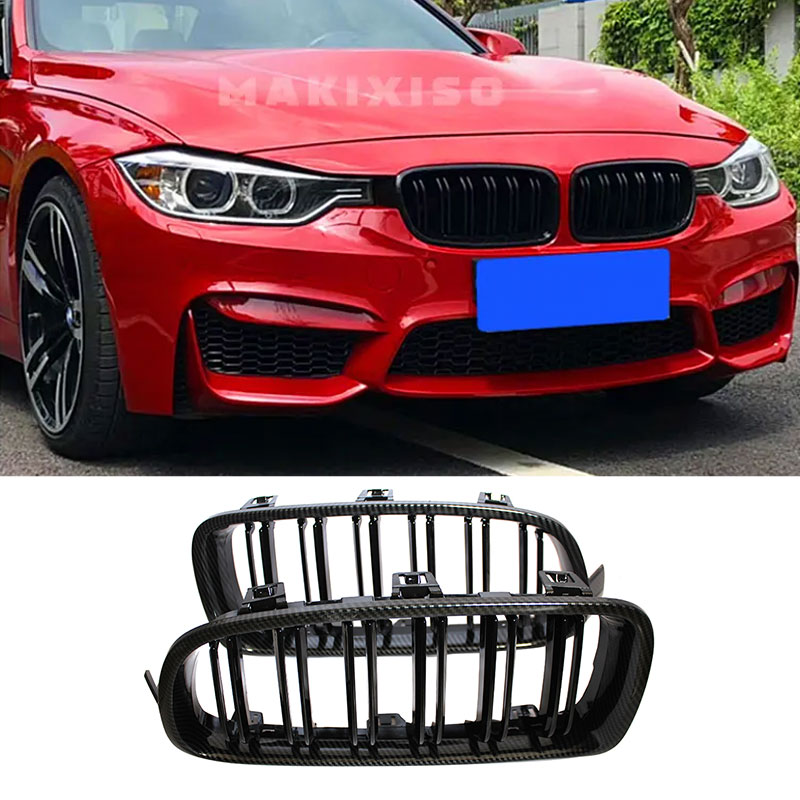 車のフロントバンパーレーシンググリルグリル Bmw 3 シリーズ F30 F31 F35 F80 2012 2013 2014 2015-2018 1 ペアグロスブラック腎臓グリル