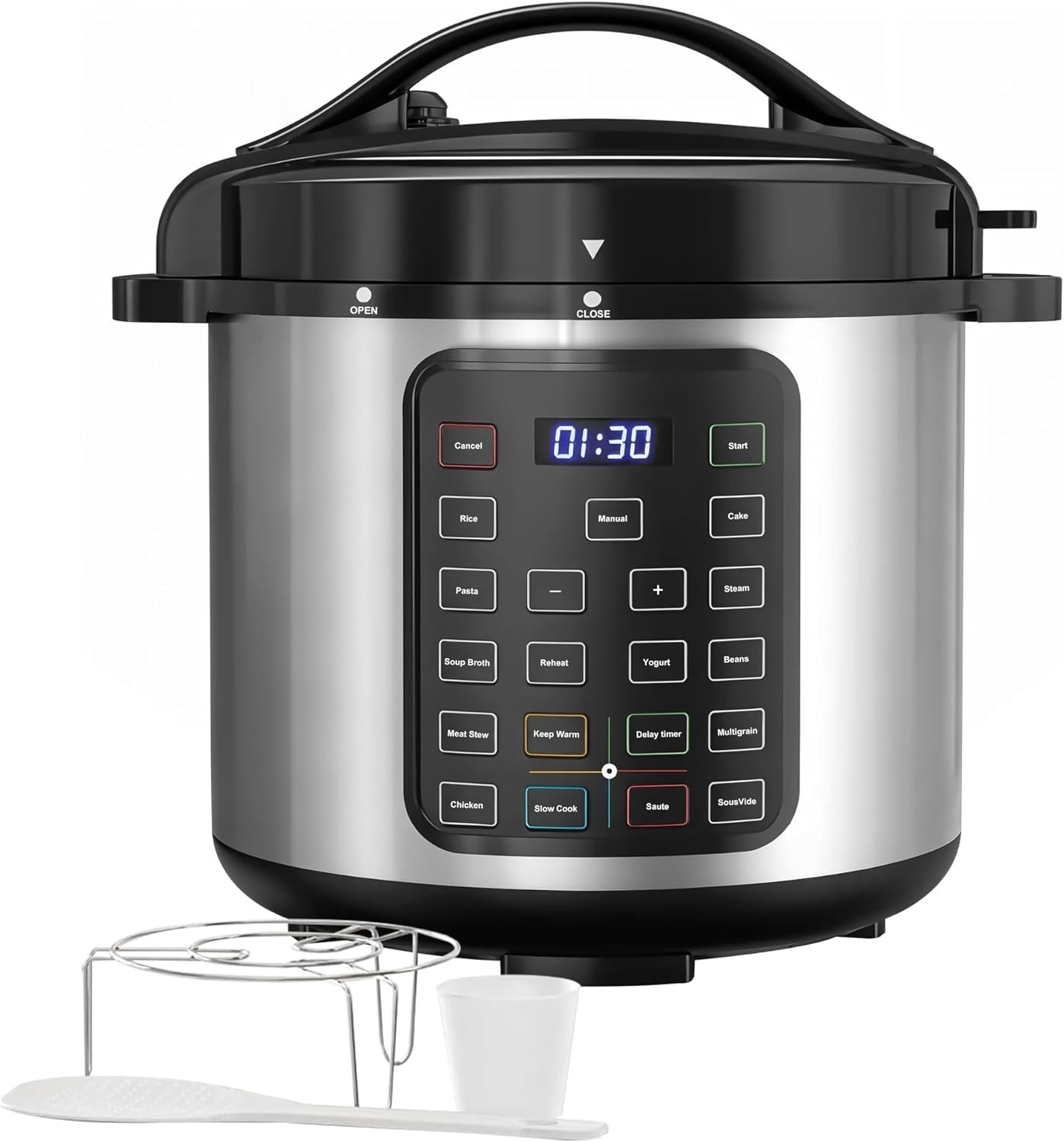 16-in-1 電気圧力鍋、8QT ステンレススチール
