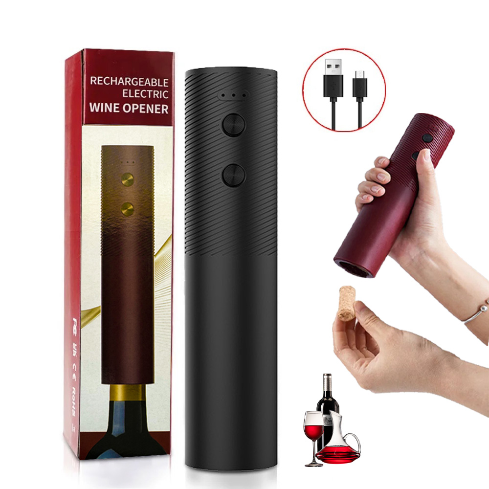 電動ワイン栓抜き自動ワインコルク栓抜き充電式ワインオープナーワンクリックボタンワインツールバーキッチン製品