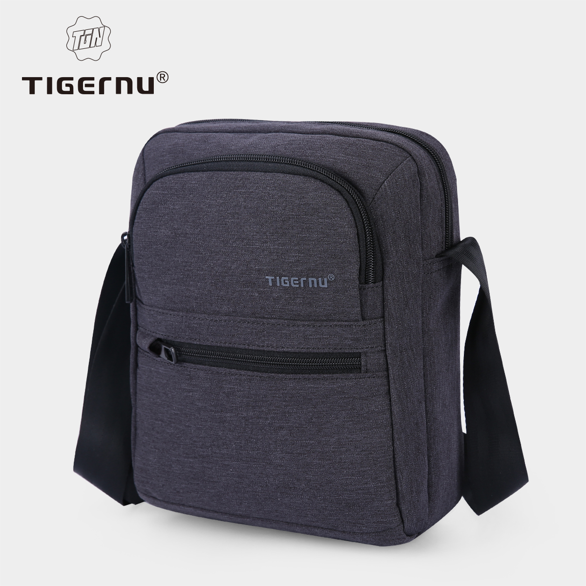 Tigernu 男性ショルダーバッグ 9.7 インチ iPad バッグクロスボディバッグ男性用耐衝撃メッセンジャーバッグミニ軽量メンズハンドバッグスリングバッグ