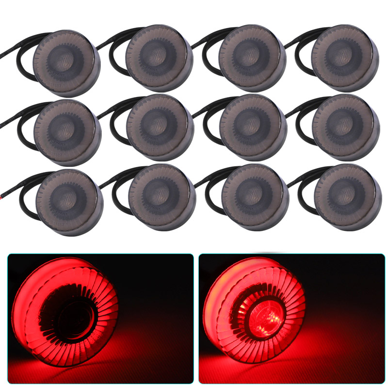 ユニバーサル E24 LED テールブレーキライトリアストップランプホンダカフェレーサーチョッパーボバー ATV UTV ラウンドオートバイレッドテールライト