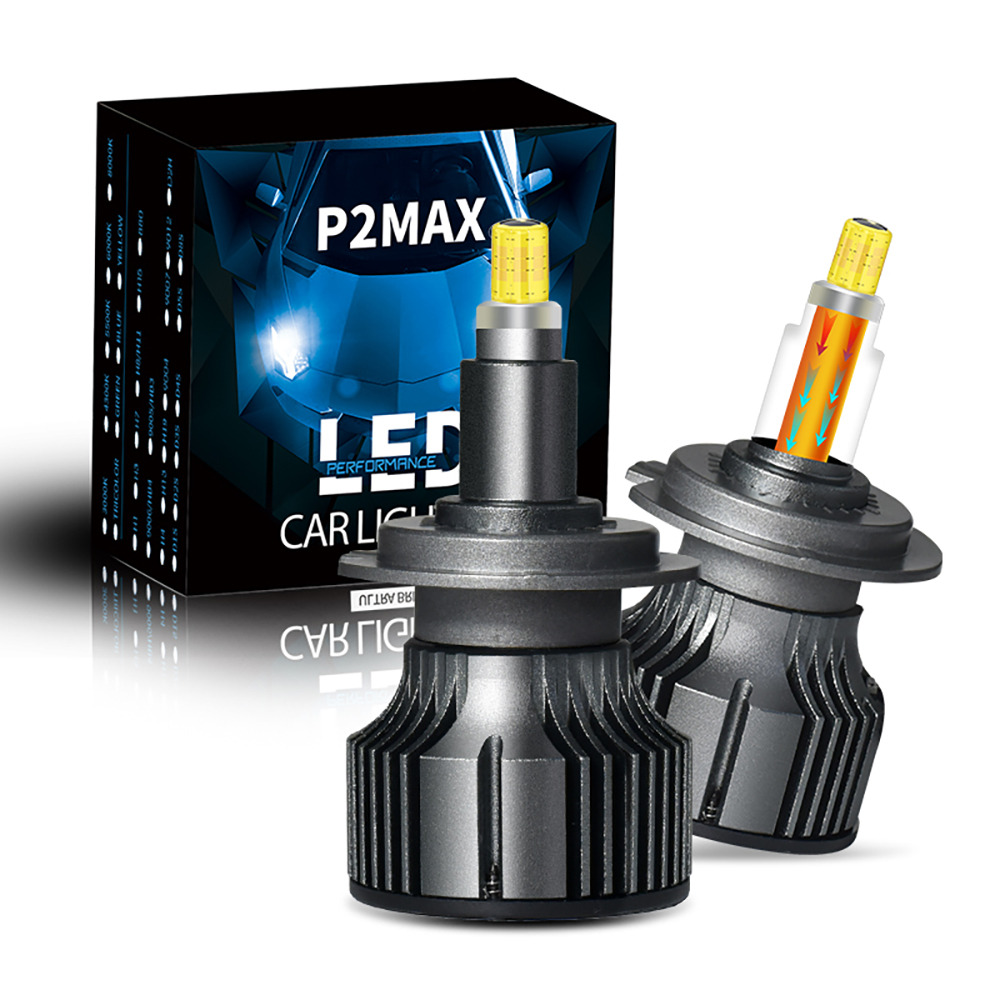 銅柱 6 サイド 360 LED ヘッドライト電球 150000LM H1 H7 H8 H11 9005 9006 9012 CSP 72 チップ * 2 LED ライト 6000K オートヘッドライト