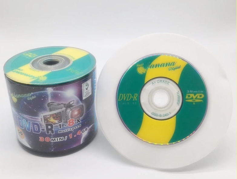 バナナミニ DVD-R 8 センチメートルブランクディスク空の DVD 3 インチ 1.4 ギガバイト 30 分 1-8X VCR カメラ用 50 ピース/ロット