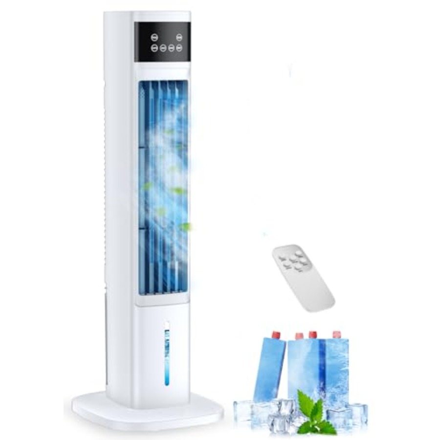 3-in-1ポータブルエアコン、寝室オフィス用、ABSプラスチック、ホワイト、4モード3スピード24Hタイマーリモート60で急速冷却