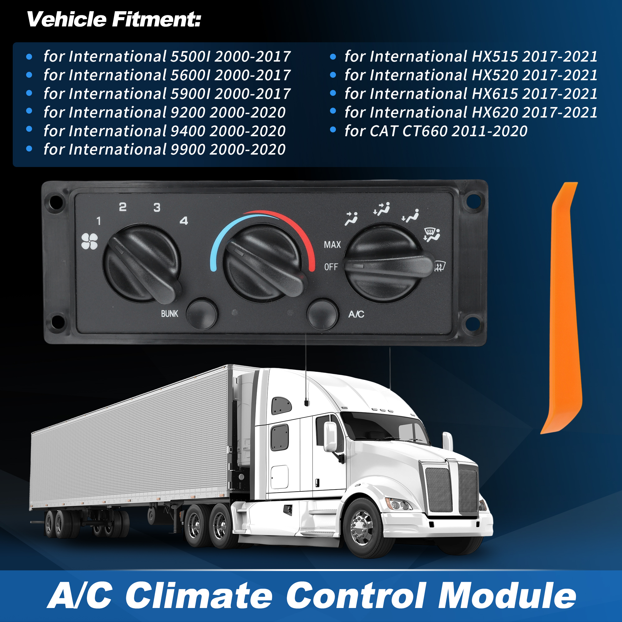 3518703C93 HVAC A/C ヒーター気候制御スイッチパネルモジュール国際 9200 9400 9900 5600I HX515 HX620 2000-2021