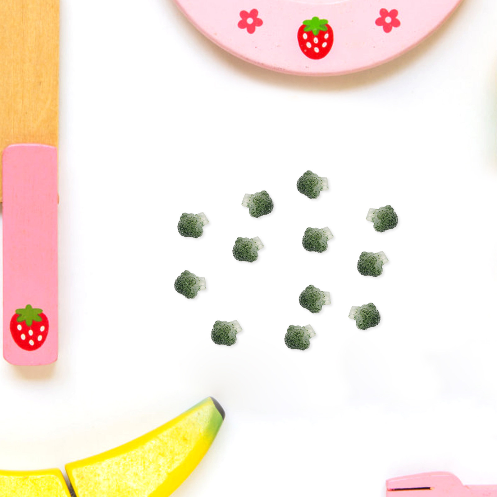 20 個模造ミニブロッコリー人工ミニ野菜小道具鮮やかなリアルなミニチュアフェイクグリーン野菜マイクロシーン用