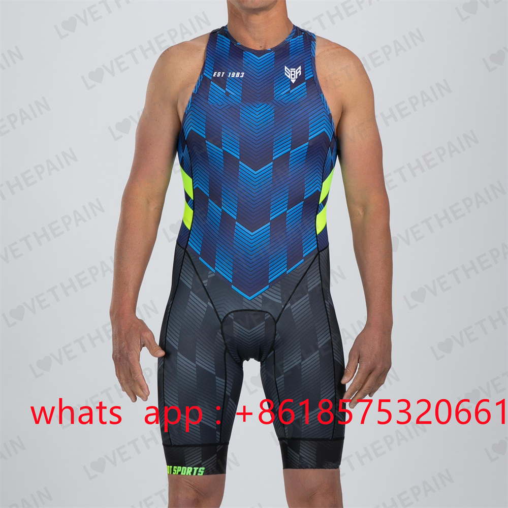 Triathlon Sleeveless Men's Cycling Skinsuit Sportswear Ropa Ciclismo Outdoor Bicycle Cycling Clothing 2023 Summer New Jumpsuit