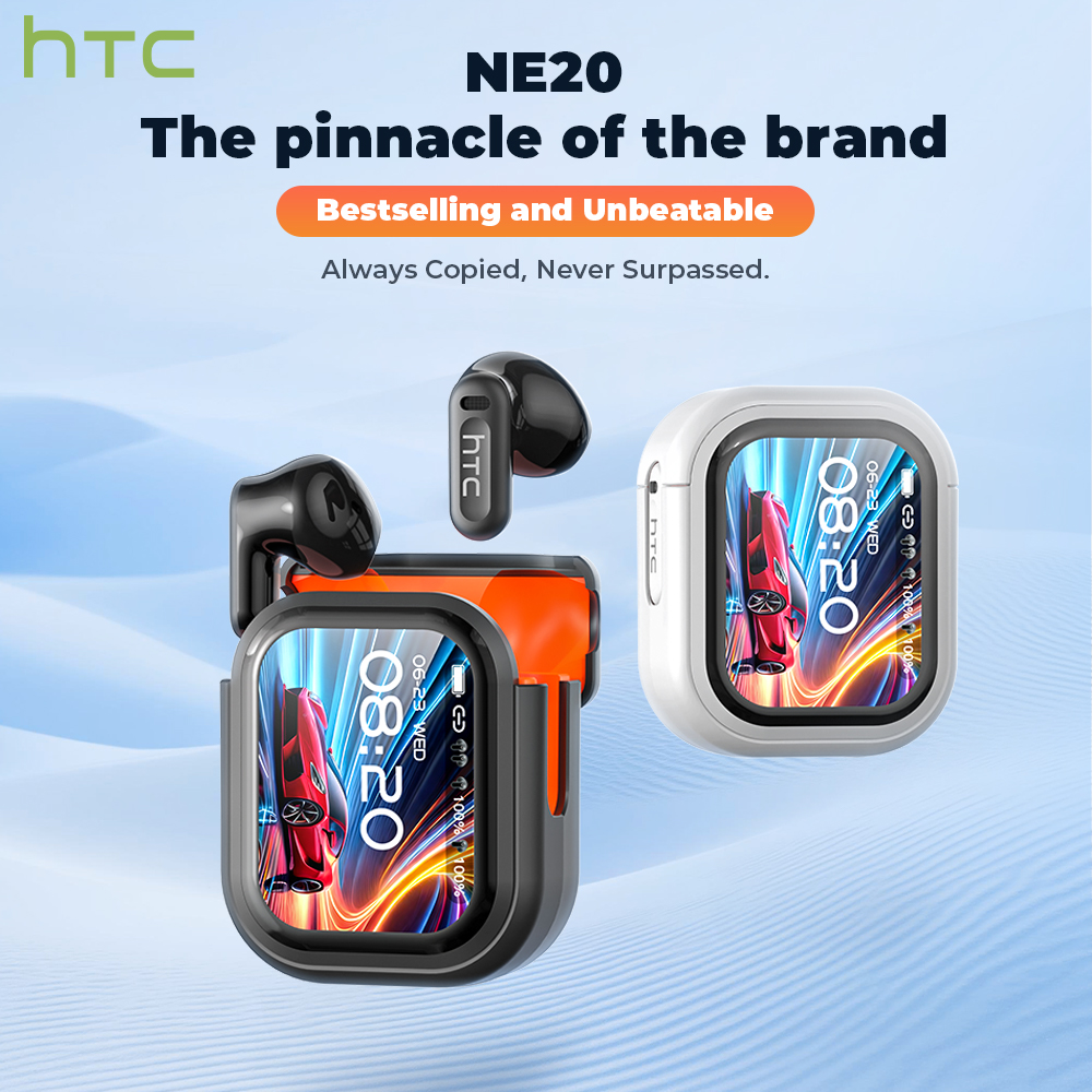 Auriculares Traductor DeIdioma 2026 HTC NE20 翻訳イヤフォン 6in1 iOS Android 60H プレイタイム ビジネス トラベル ミーティング LCD タッチ