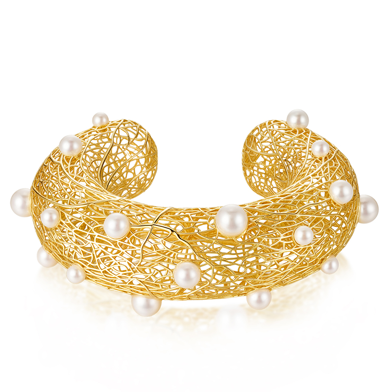 IVOG irregularity Filigree Cuff Bracelet For Women Unique Design Fashion Jewelry Party Gift