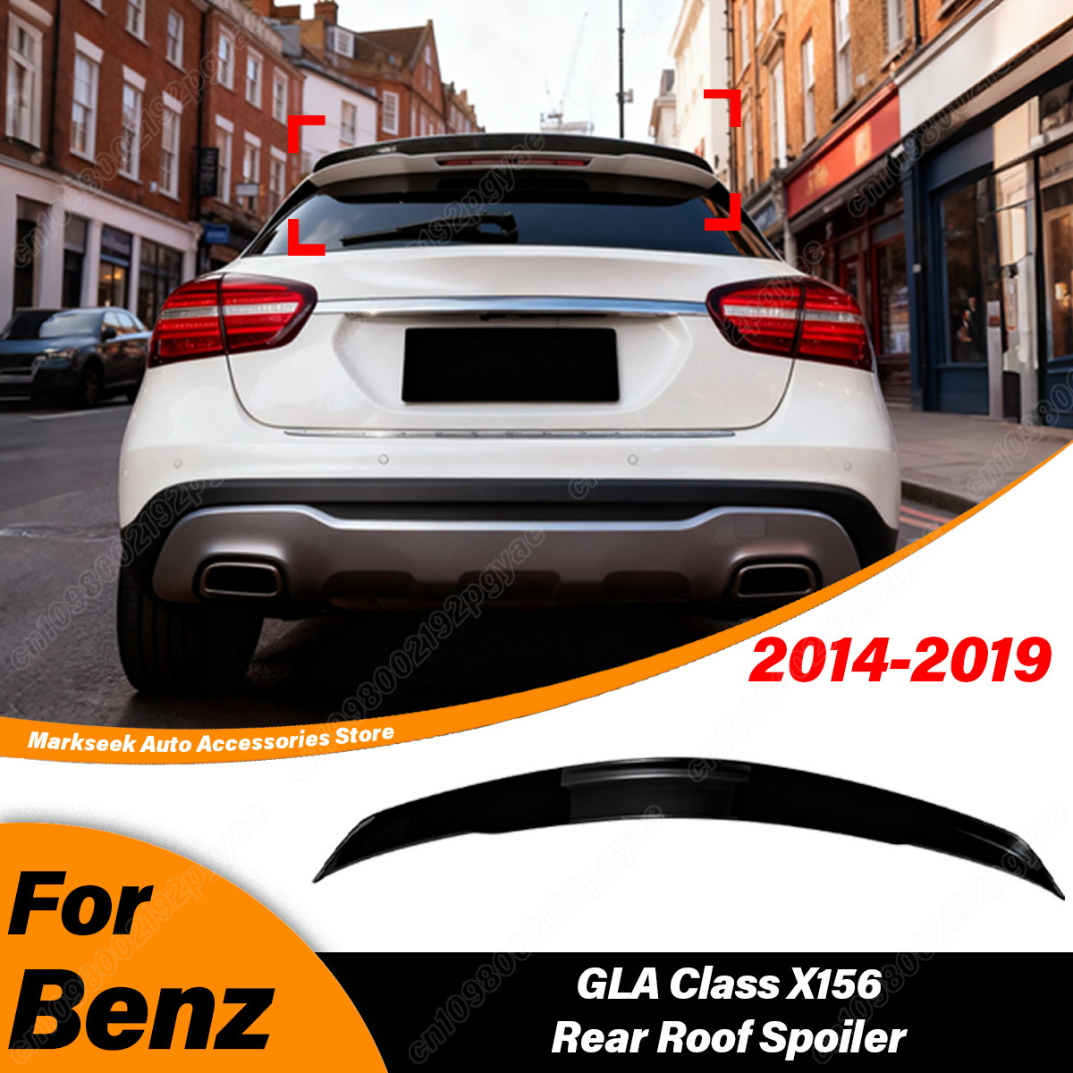 ベンツ GLA クラス X156 2014 2015 2016 2017 2018 2019 自動車リアルーフスポイラースポーツテールウイングスポイラーボディ修正キット
