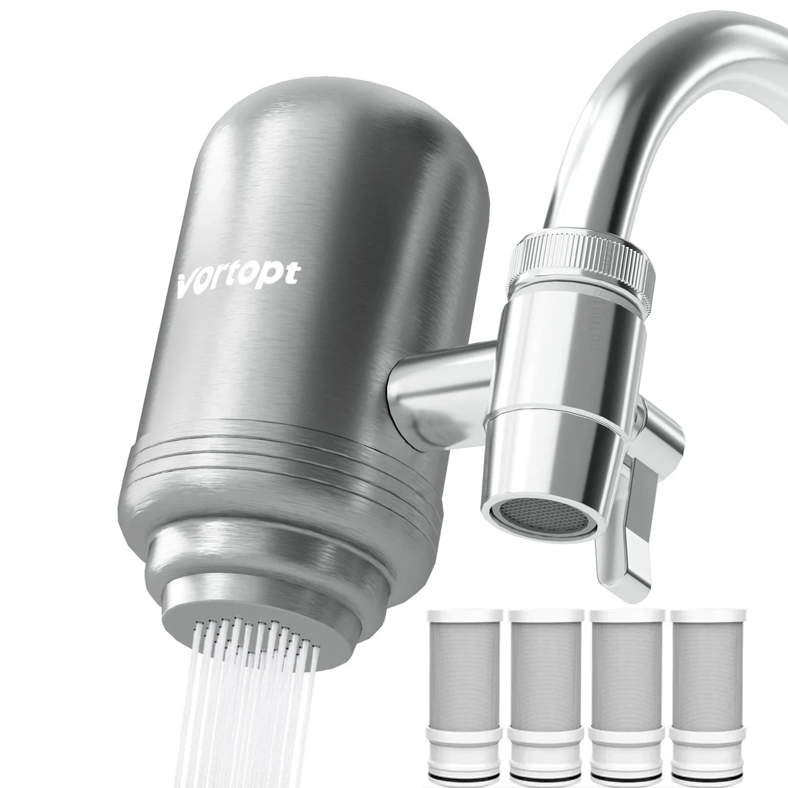 ステンレス鋼の蛇口水道水フィルター浄化システム、NSF認定、鉛、塩素を削減
