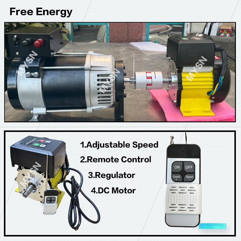 100KW 80KW フリーエネルギー発電機セット 220V 380V AC オルタネーター 3 相低 RPM 永久磁石発電機調整可能なモーター付き