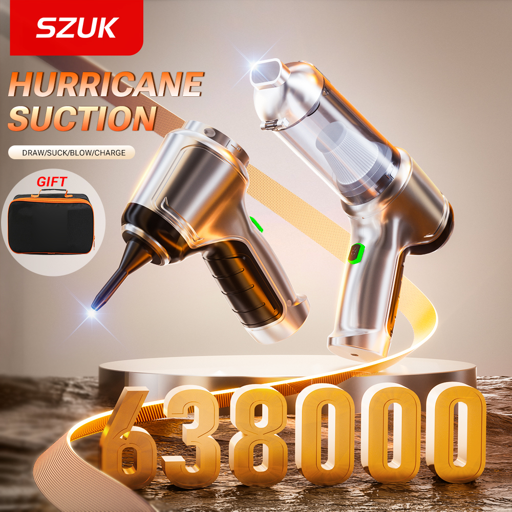 SZUK 638000Pa 新しい強力なミニ掃除機ハンドヘルドワイヤレス車の掃除機家電ポータブル車の掃除機