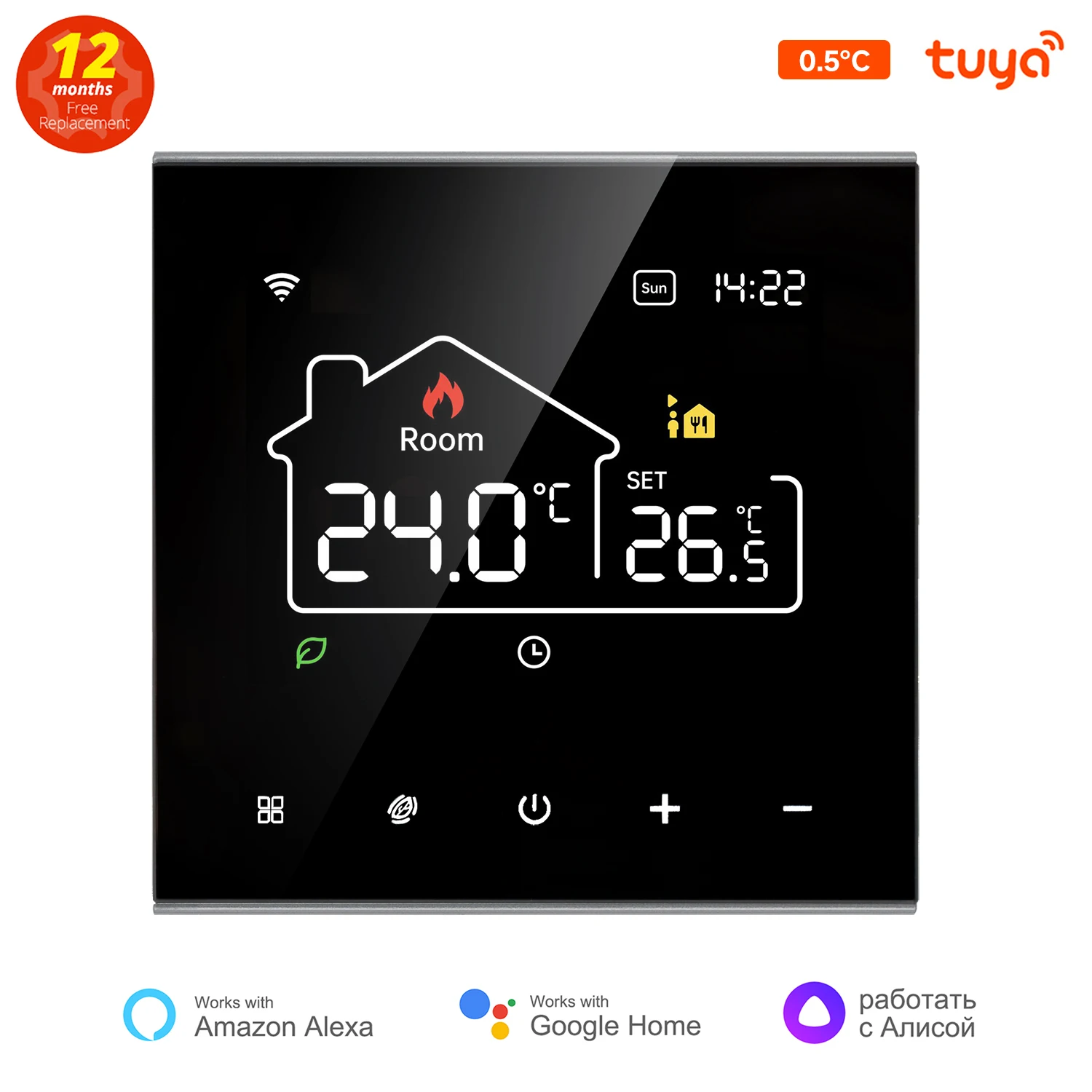 新しい Tuya WiFi スマート サーモスタット電気加熱水ガスボイラー温度コントローラー Alexa、Google ホーム、アリスと連携