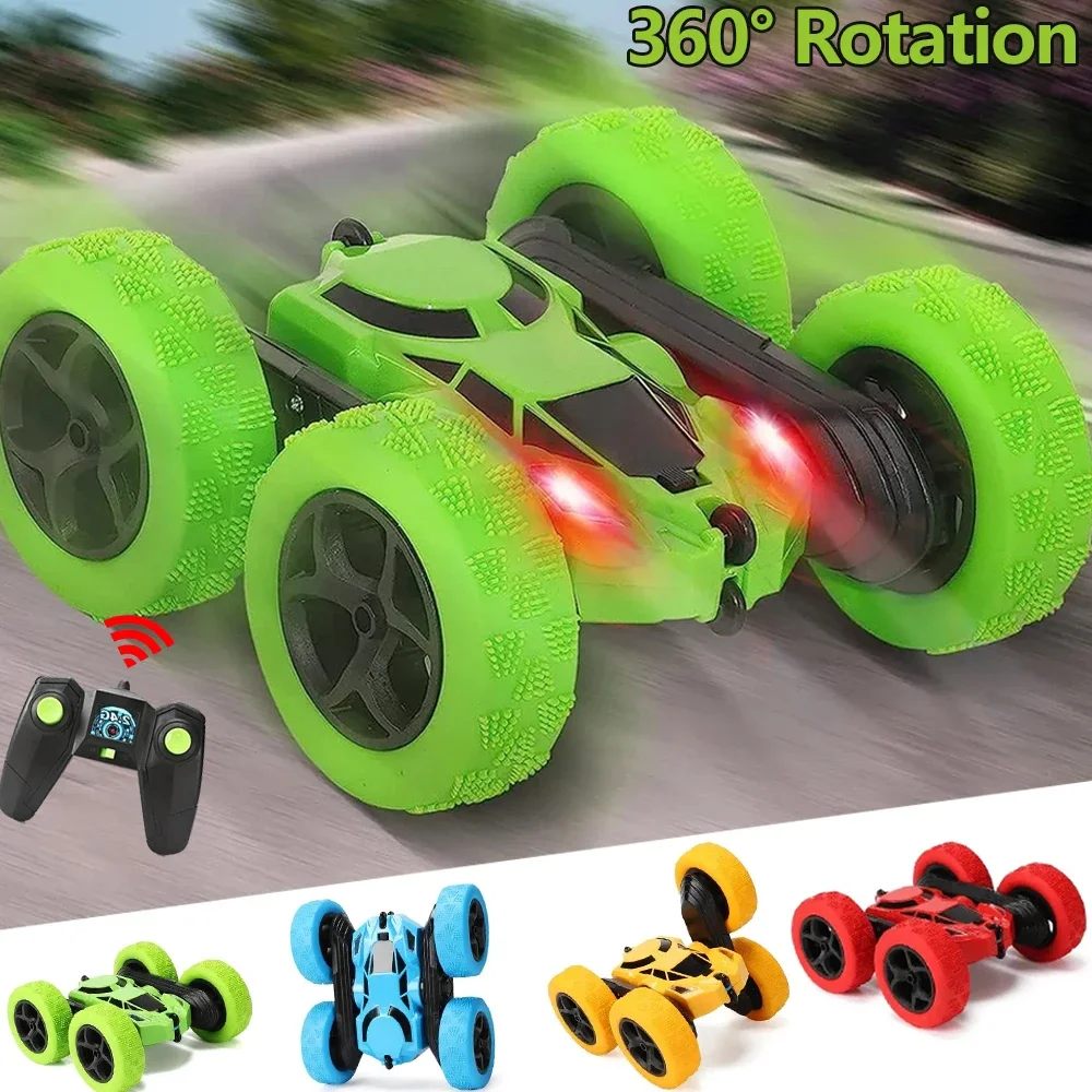 Rc スタントカー子供両面フリップリモートコントロールカー 2.4 グラム高速 360 度回転ドリフト自動おもちゃギフト少年少女のため