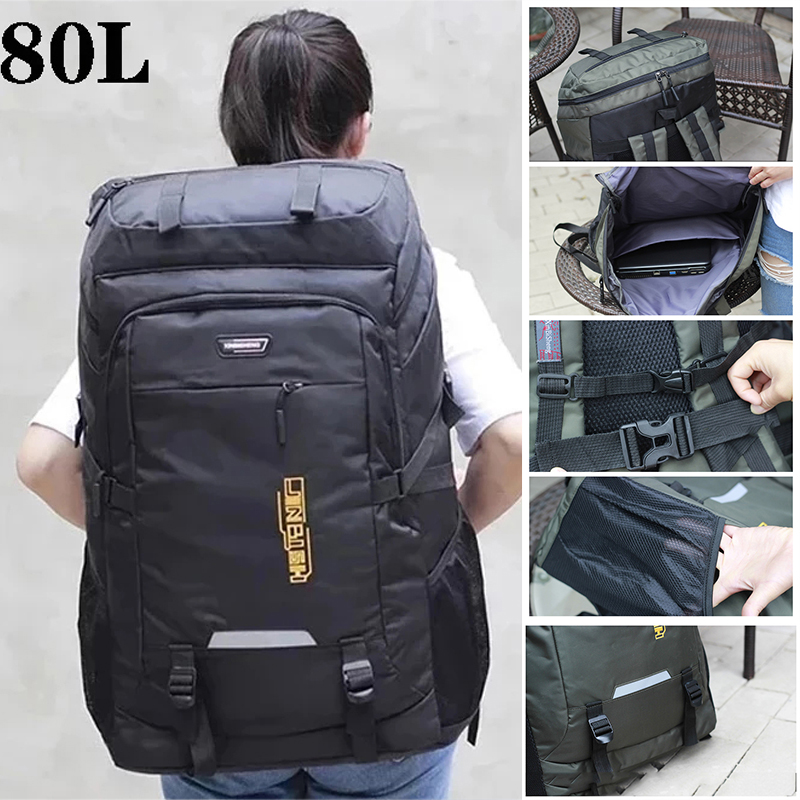 80L 50L メンズアウトドアバックパック登山旅行リュックサックスポーツキャンプハイキングバックパックスクールバッグパック男性女性女性