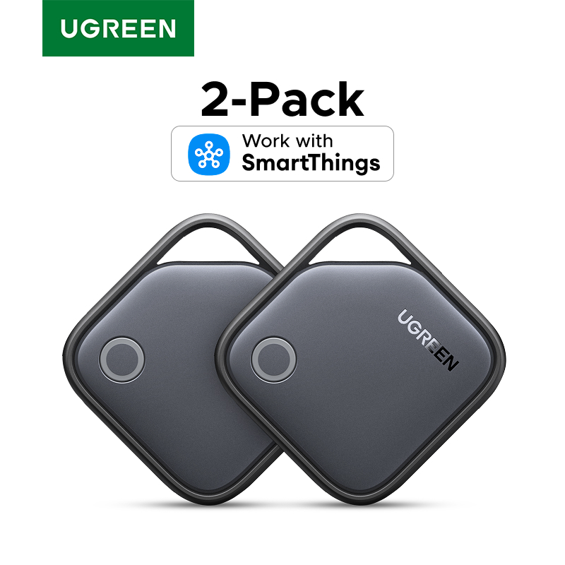 2 パック Bluetooth トラッカー タグ、Samsung SmartThings APP と連携 (Samsung のみ)、550 日間の再生時間アイテム ファインダー スマート タグ