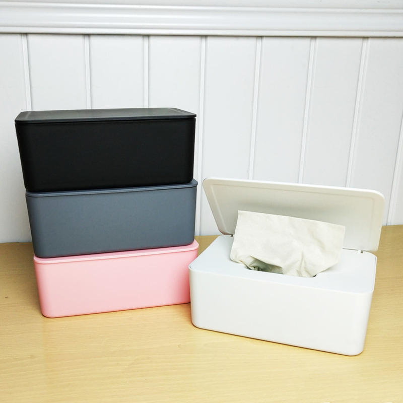 新しいプラスチックティッシュボックスウェットティッシュホルダーカバーワイプ紙ティッシュペーパー収納ボックスペーパータオルディスペンサーホームナプキンオーガナイザー