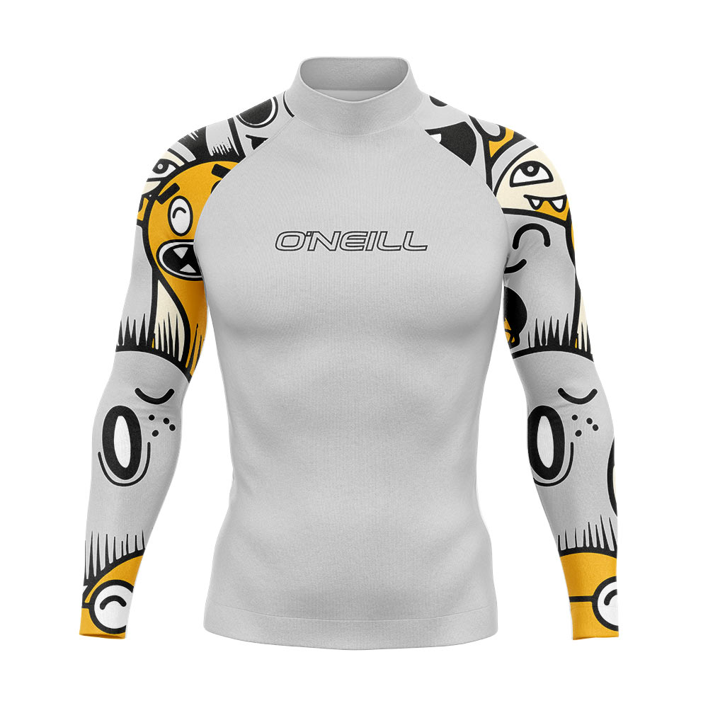 2026 面白いラッシュガード水着メンズ長袖ビーチサーフィン Tシャツ UV 保護水着少年のスポーツサーフダイビング服