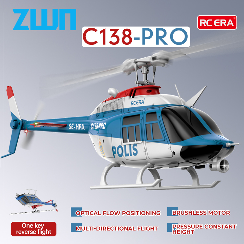 C138 プロ RC ヘリコプター 2.4 グラム 6 軸ジャイロスコープ 6CH 高度保持オプティカルフローブラシレスリモコンヘリコプターおもちゃ VS ブラシ ERA