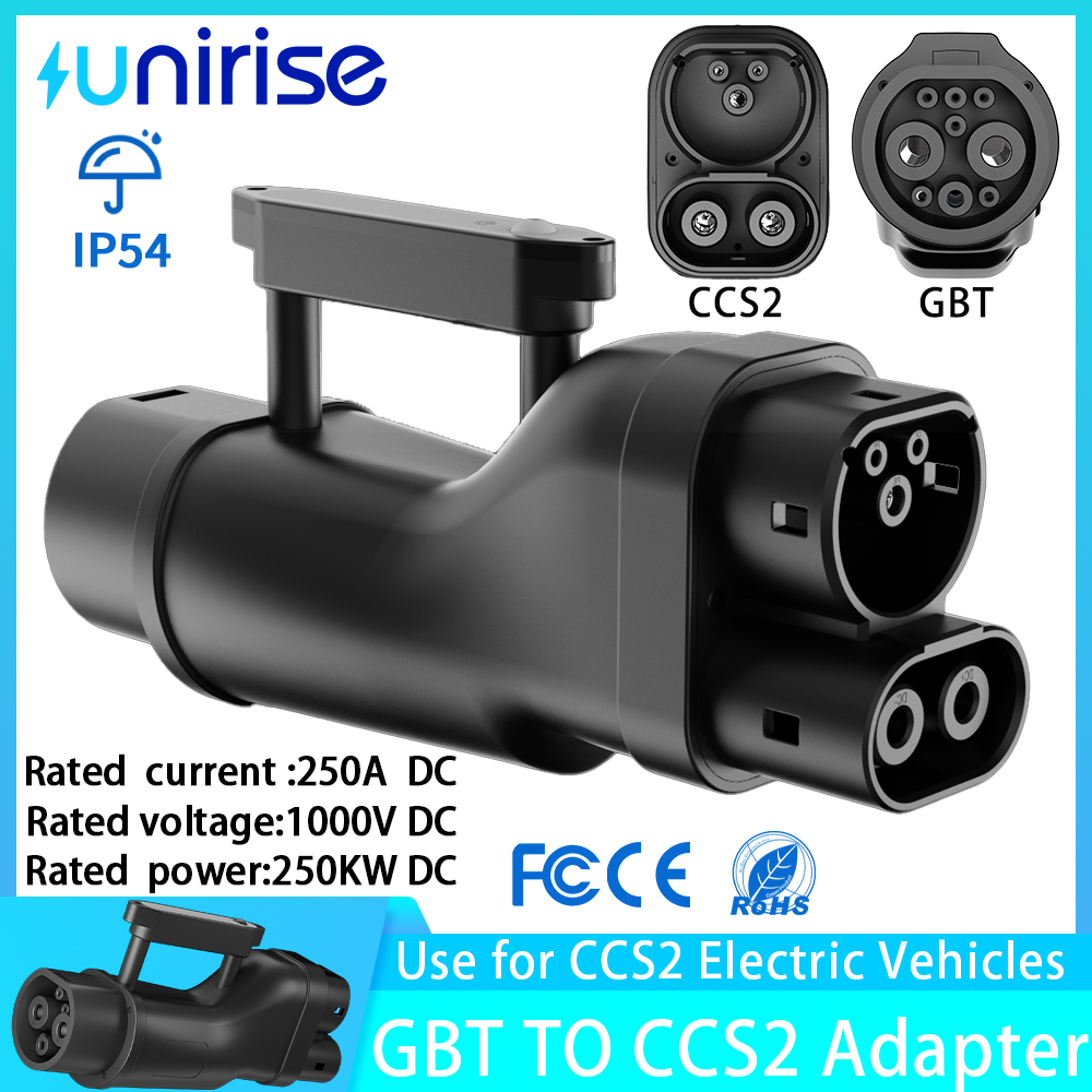 Unirise GBT に CCS2 EV アダプタ 1000V 250kW DC 急速充電ステーション GB/T CCS コンボ 2 電気自動車用 CCS 2 充電器コネクタ