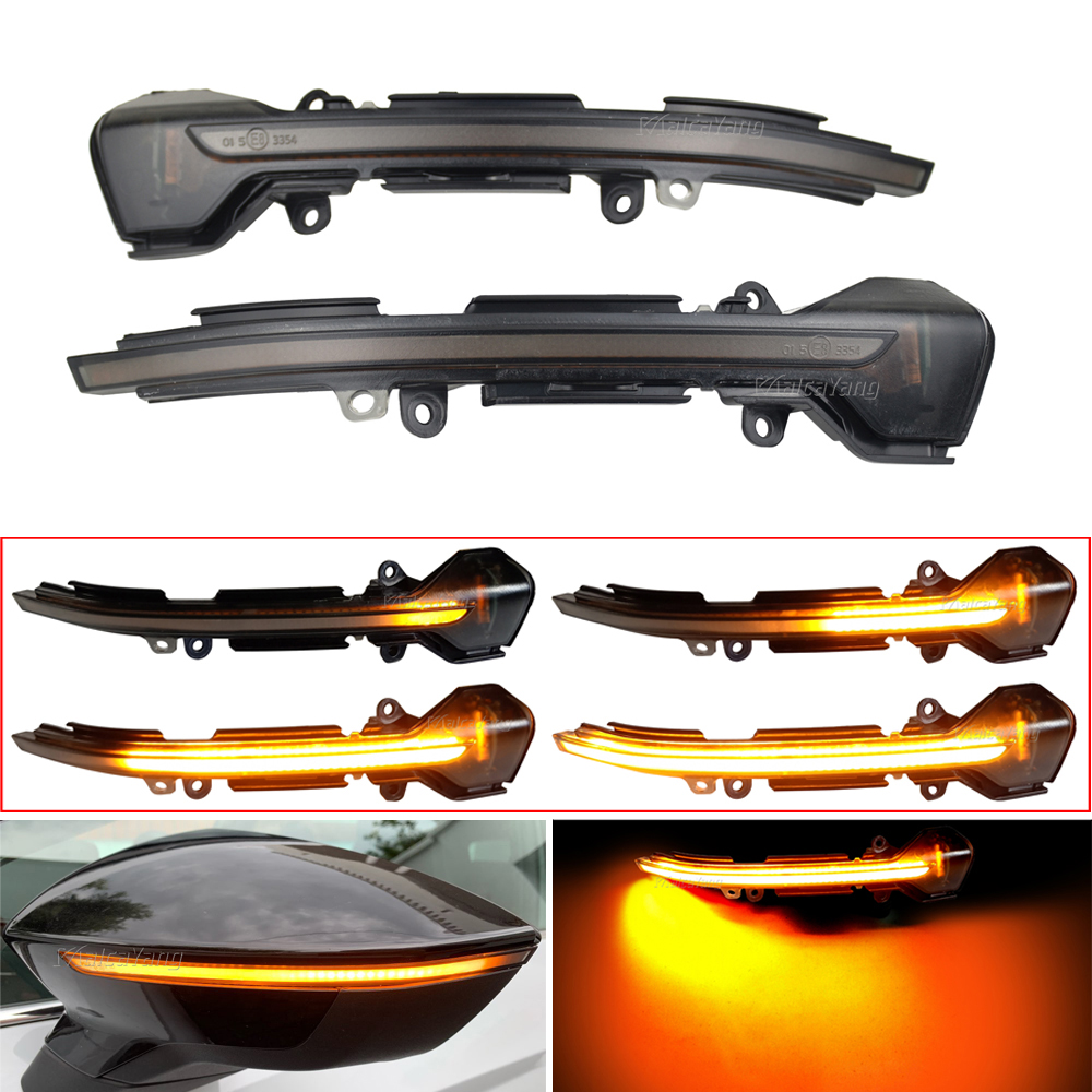 2pieces Dynamic LED Turn Signal Side Mirror Indicator Sequential Light Blinker For SEAT Leon Mk3 5F Ibiza Mk5 KJ Arona 2018