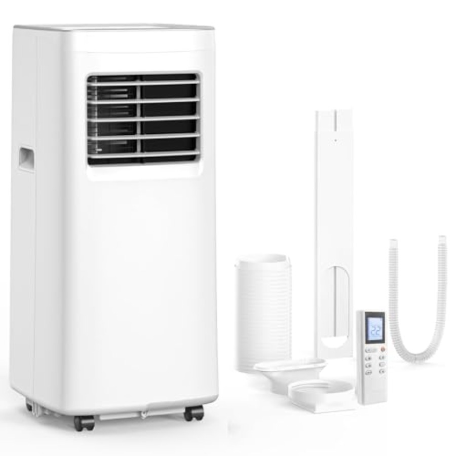 ポータブルエアコン、ファン除湿機付き3-in-1 8500 BTU ACユニット、寝室、ホームオフィス向けの静かな冷却、最大450平方フィート、
