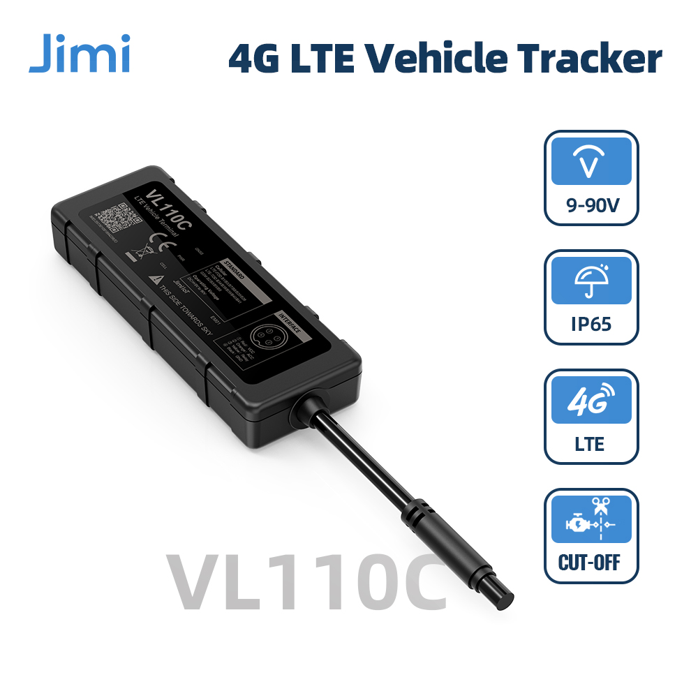Jimi VL110C 小型 4 グラム LTE 車両 GPS トラッカースマートアラートリモートカットオフリアルタイム追跡防水車バイクロケーター