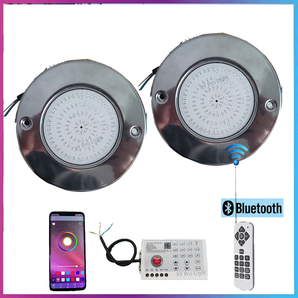 RGB LED Pool Light 15W Bluetooth APP Control DC12V Outdoor/Indoor Underwater Light Fountain Landscape Lamp Piscina Luz Spotlight