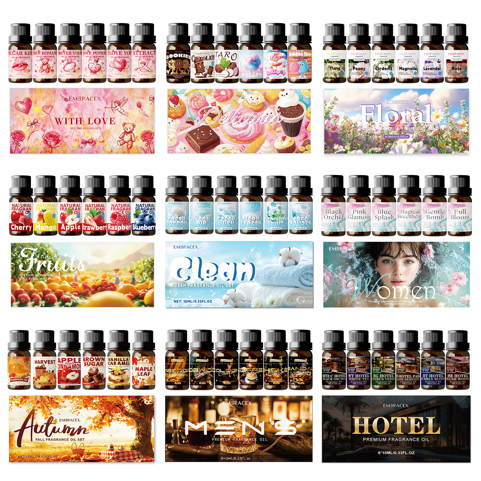 6 個/1 セット 10 ミリリットルエッセンシャルオイルギフトセットフルーツおいしいホテルの香りのエッセンシャル