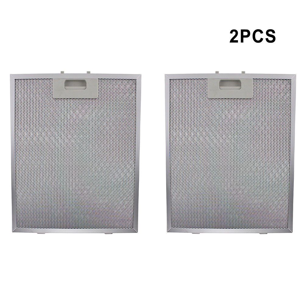 2x レンジフードフィルター交換換気アルミアスピレーター 26*32 センチメートル金属メッシュ調理器フードグリースフィルターキッチン抽出器