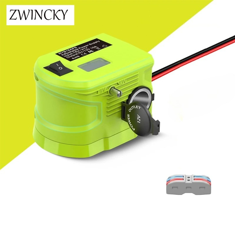 18 V に 12 V ステップダウンコンバータリョービバッテリー職人バッテリーアダプタライターアダプタパワーホイールアダプタ