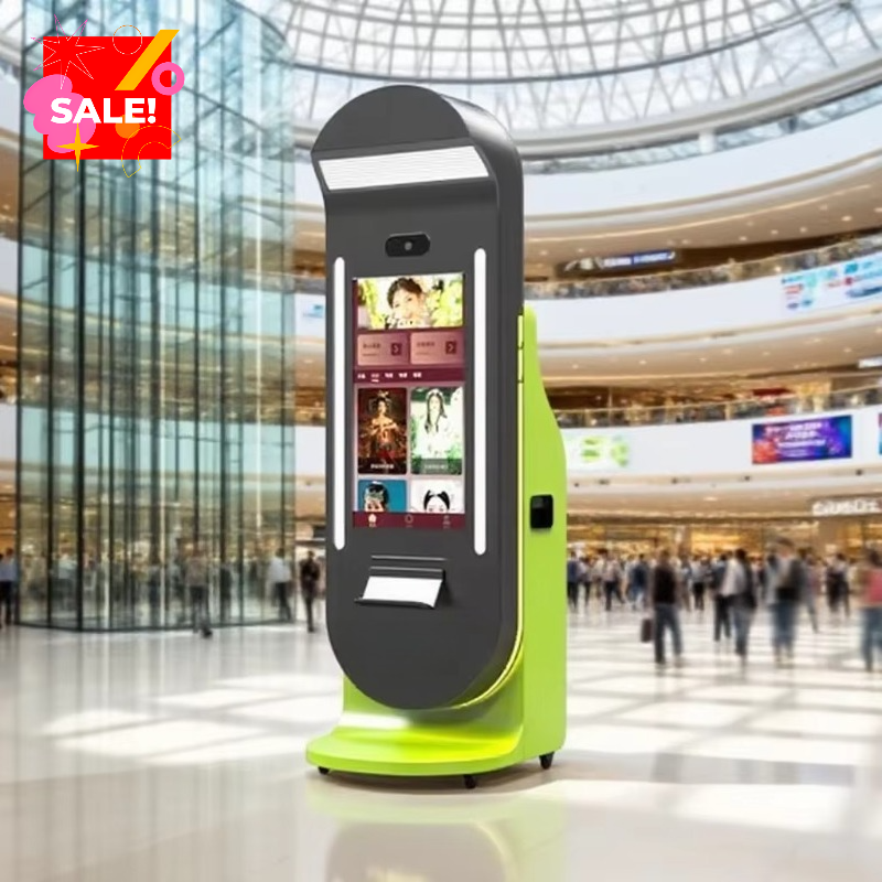 32 インチのカスタマイズ可能なマルチ テンプレート美容フォトブース自動販売機、セルフサービス自動フォトブース装置