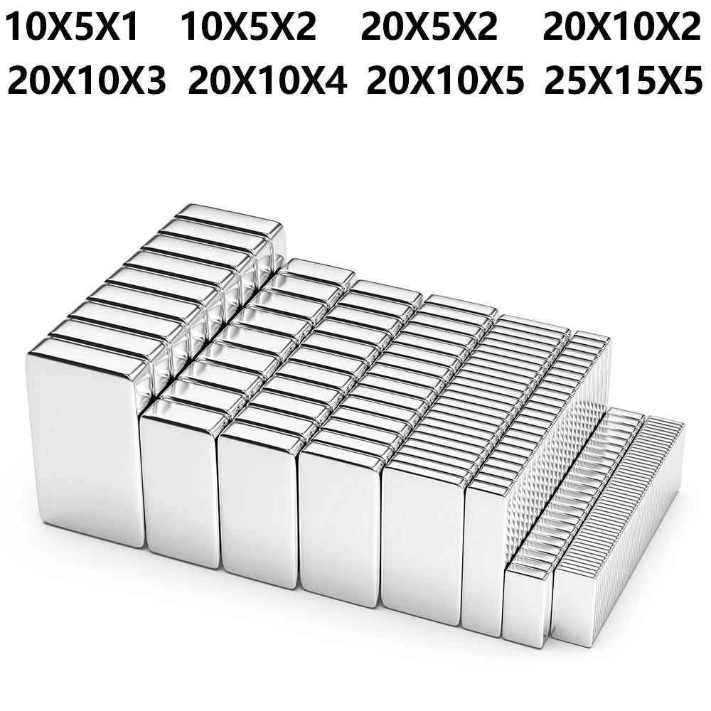 20 × 10 × 2 20 × 10 × 3 ミリメートル強力なネオジム磁石ブロック超強力な磁石 N35 NDFEB 永久磁気 imane 冷蔵庫マグネット
