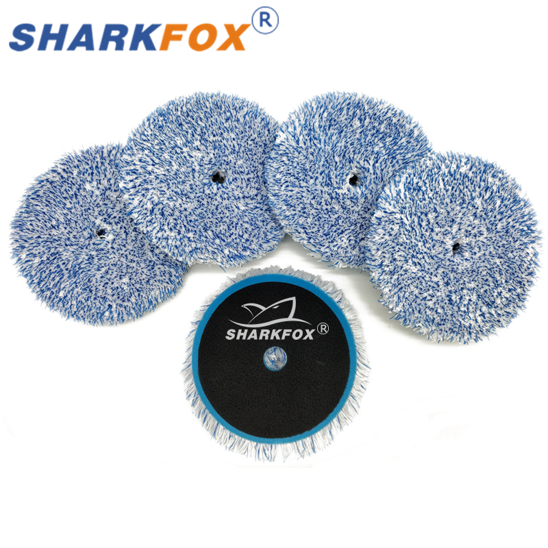 Sharkfox 3/5/6 インチマイクロファイバーバフパッドデュアルアクションポリッシャー研磨パッド
