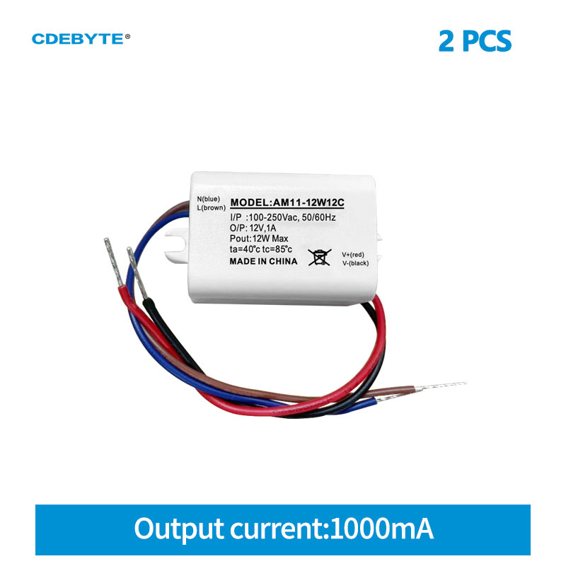 2 個 AC-DC 降圧電源モジュール過電圧保護小型 AM11-12W12C 低消費電力電源モジュール