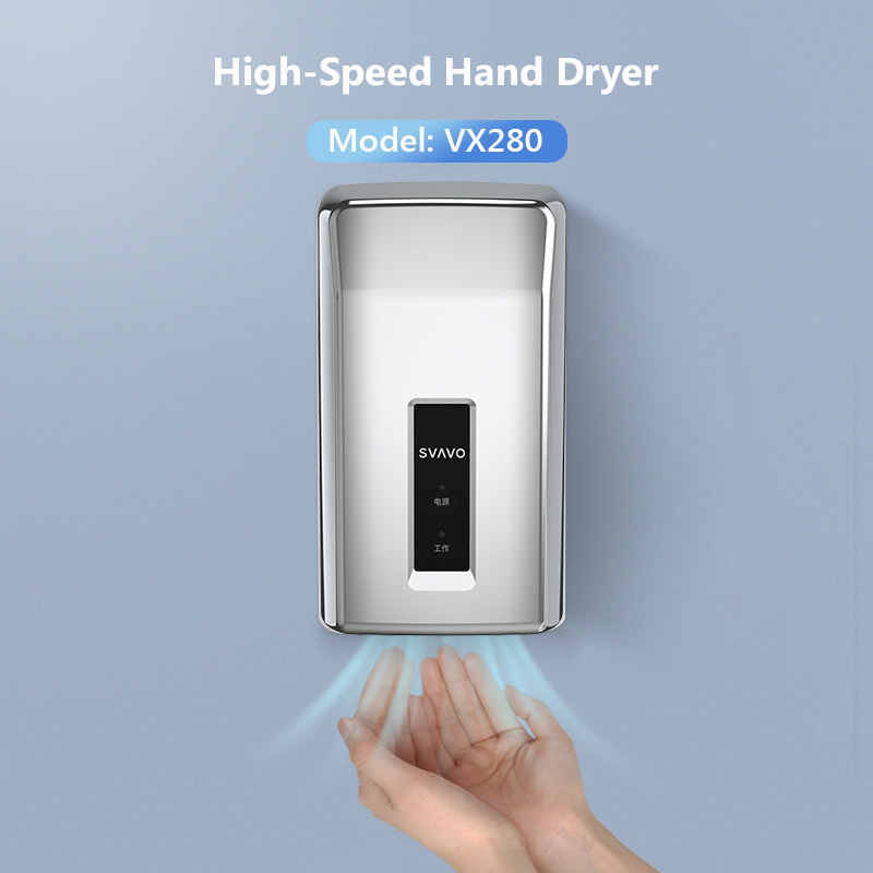ホテルのトイレ壁掛け高速自動赤外線センサー電気ポータブルハンドドライヤー