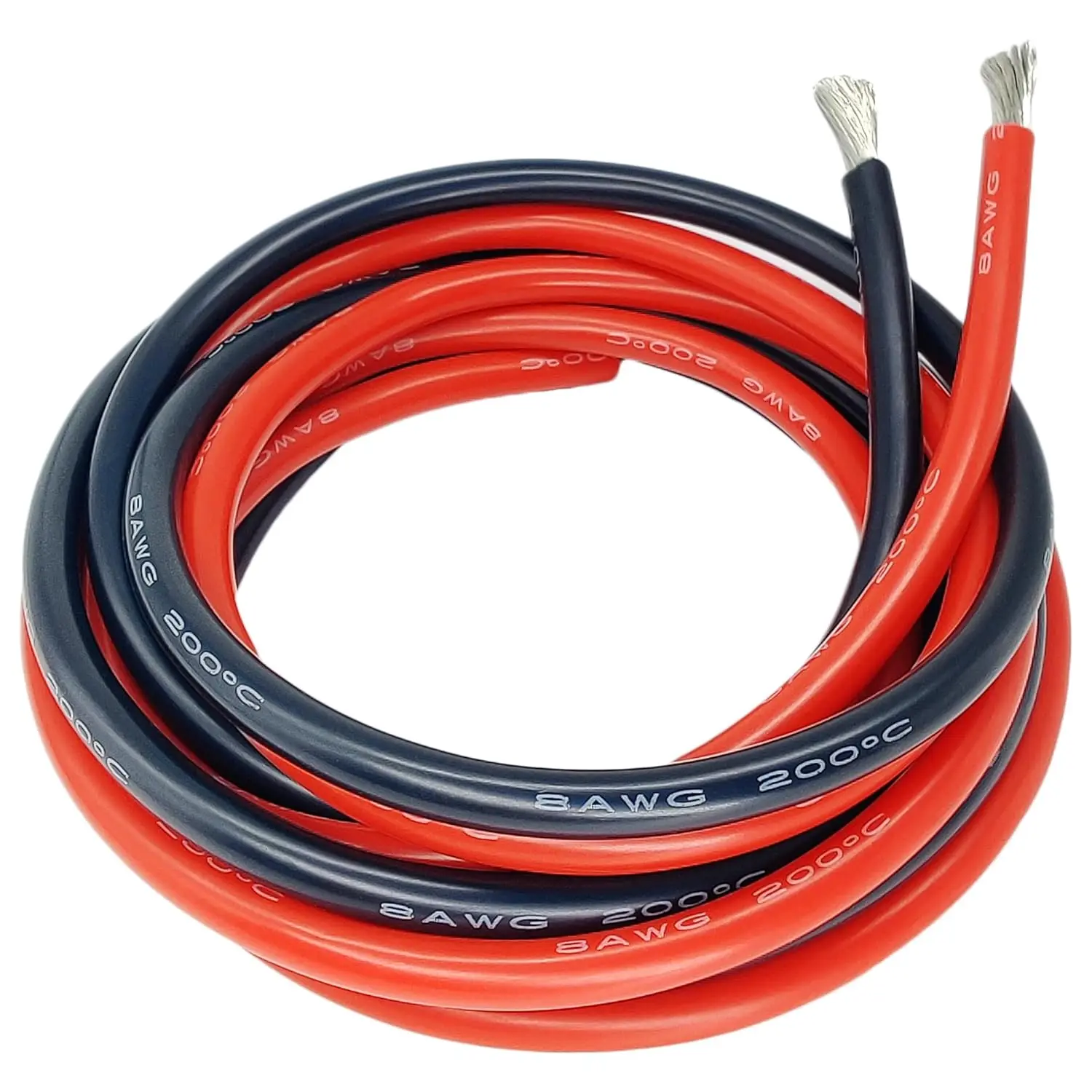 シリコーンケーブルソーラーパネル電線耐熱赤黒 24 22 20 18 16 14 12 10 8 6 4 awg ゲージ車の自動車バッテリー