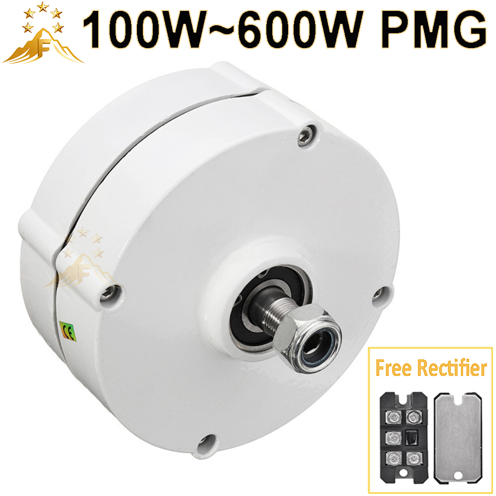 100 ワット 200 ワット 300 ワット 400 ワット 500 ワット 600 ワット 12 V 24 V 48 V 発電機低速 PMG ギアレス永久磁石 AC オルタネータ DIY 風水タービン