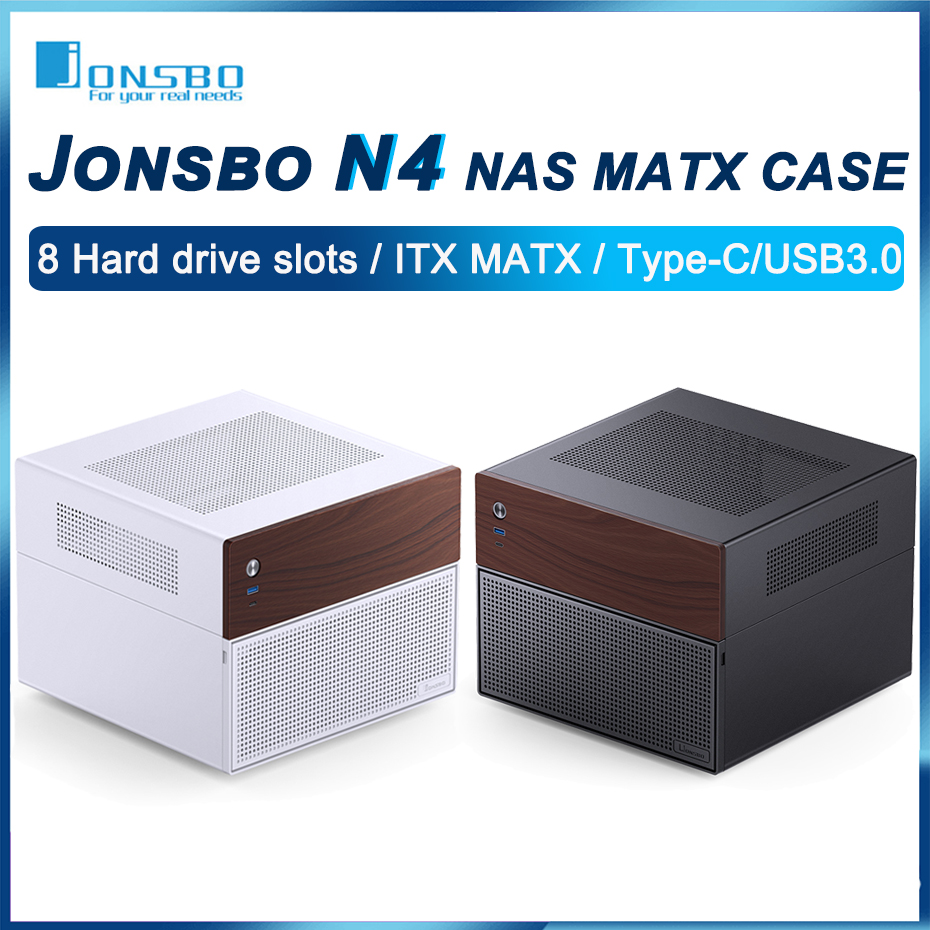 JONSBO N4 ミニ​​ NAS ケース M-ATX マザーボード SFX 電源 6 大および 2 小ハードディスクビット 120 ミリメートル * 1 ファンホームオフィスサーバー PC シャーシ