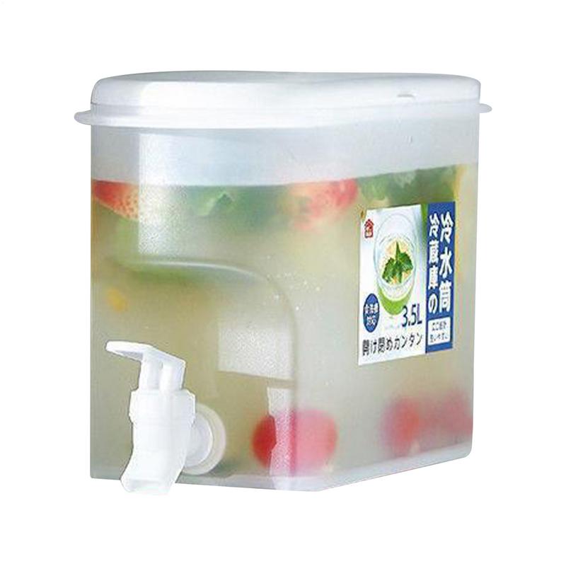 パーティー用ドリンクディスペンサー冷たい飲み物容器 3.5L 大型漏れ防止氷と熱い飲み物ディスペンサー、キャンプ用栓付き