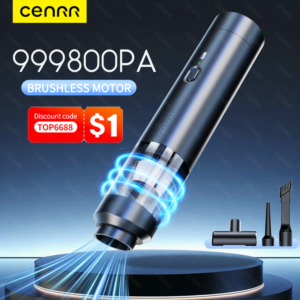 CENRR 2025 新しい車の掃除機 9998000PA 強力な吸引強力なワイヤレスポータブルカークリーナー家電送風機用