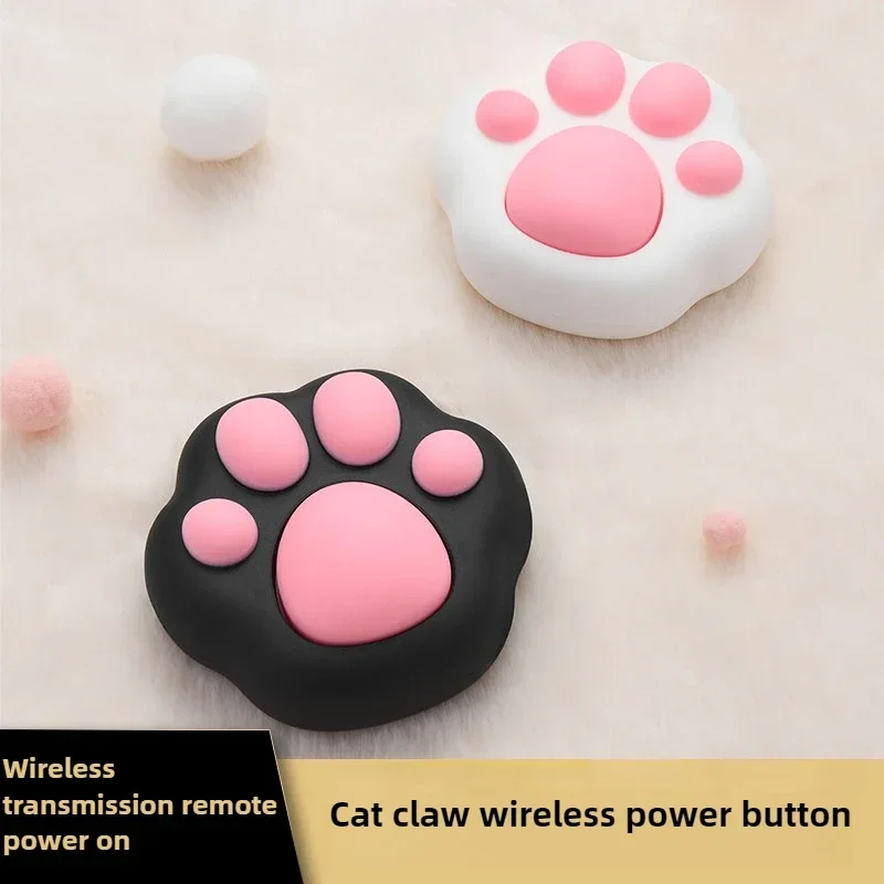 猫の爪デスクトップコンピュータワイヤレススイッチプッシュボタン配線インストールコンピュータ電源スイッチかわいいかわいいデスクトップ装飾