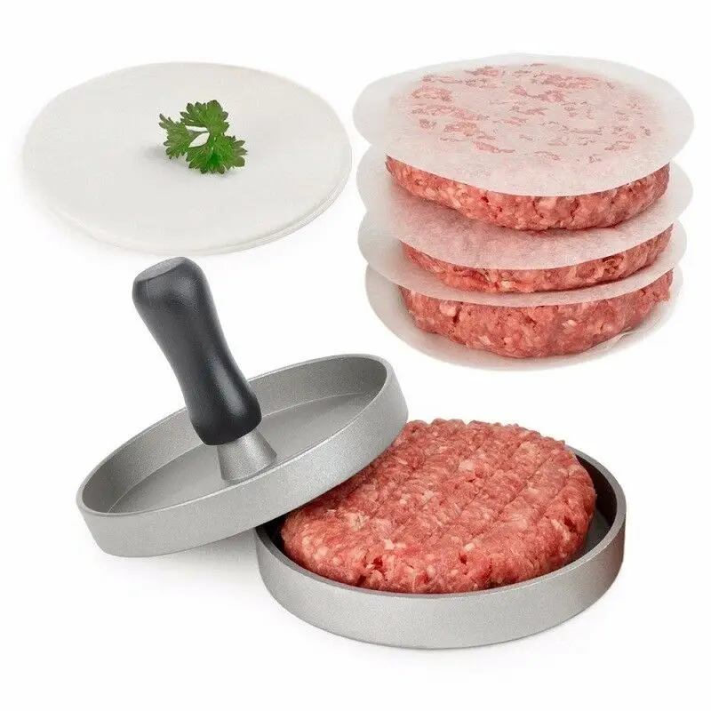 11 センチメートルラウンドバーガープレスハンバーガープレスアルミ合金ハンバーガー肉牛肉グリルバーガープレスパティメーカー金型
