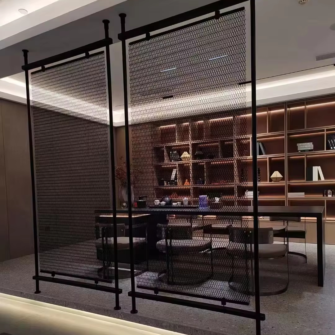 Modern Design Stainless Steel Screen Customized Partition Metal Mesh Room Divider Screen