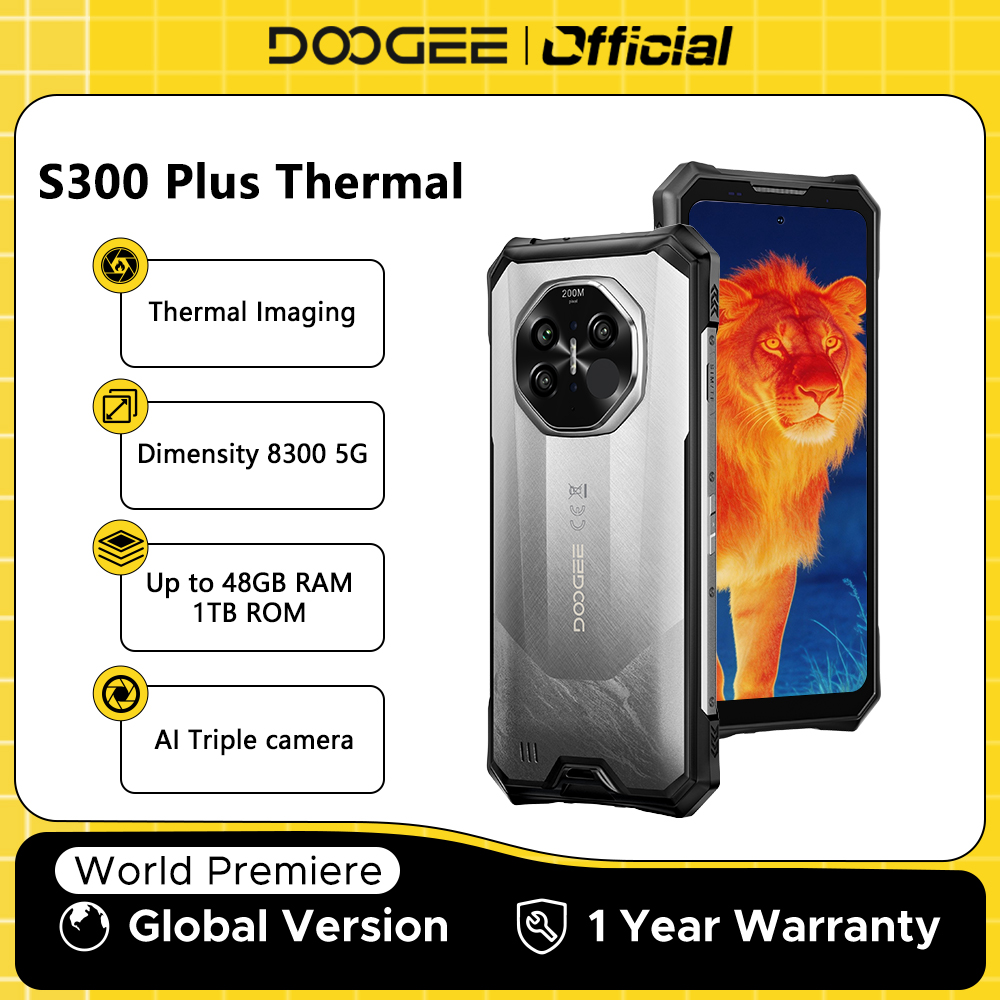 グローバルバージョン DOOGEE S300 Plus サーマル 5G 頑丈な電話サーマルイメージング 12GB 1TB 6.78 インチ画面 11000mAh Android 16 携帯電話